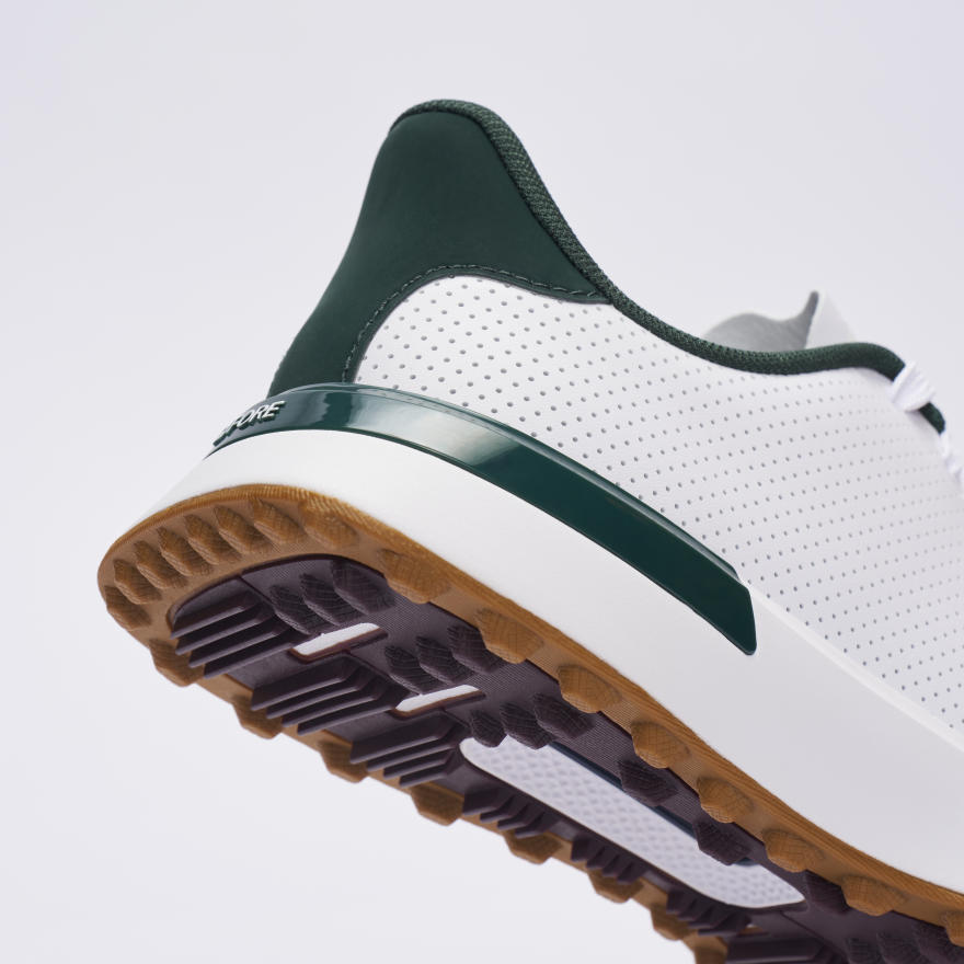 WOMEN'S G.112 PERFORATED GOLF SHOE in Snow/Pine - Alternate Image 1
