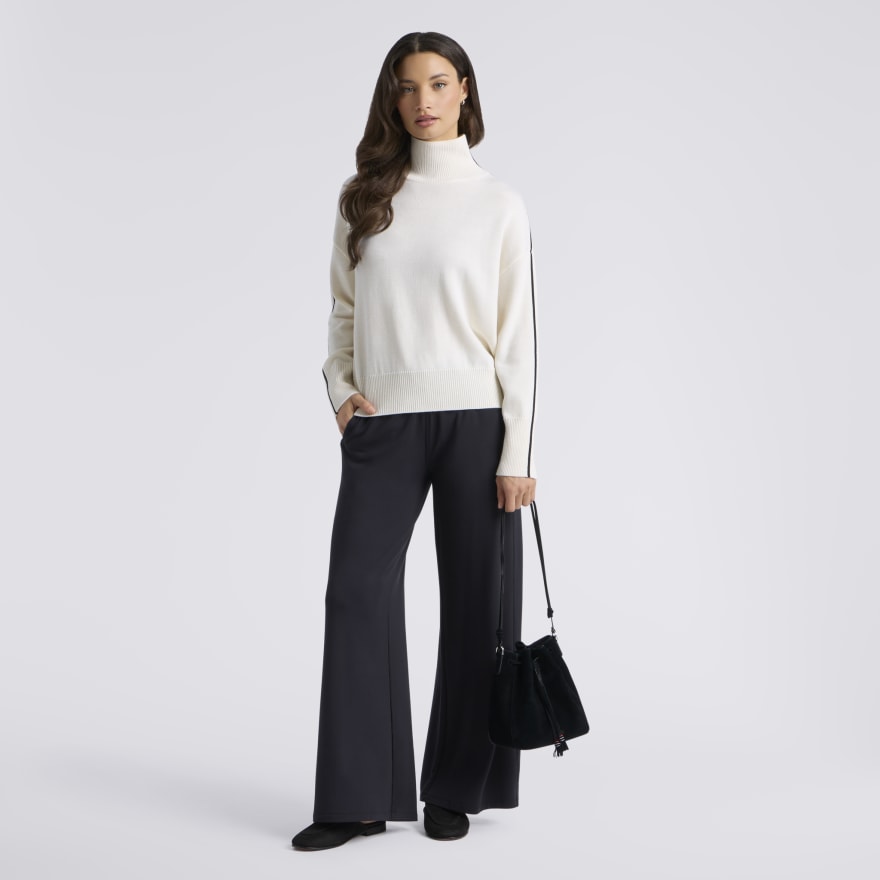 ALL PLAY LIGHTWEIGHT TERRY STRAIGHT LEG LOUNGE TROUSER in Onyx - Alternate Image 1