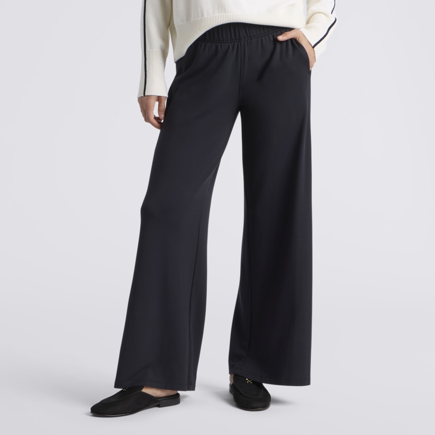 ALL PLAY LIGHTWEIGHT TERRY STRAIGHT LEG LOUNGE TROUSER in Onyx - Alternate Image 2