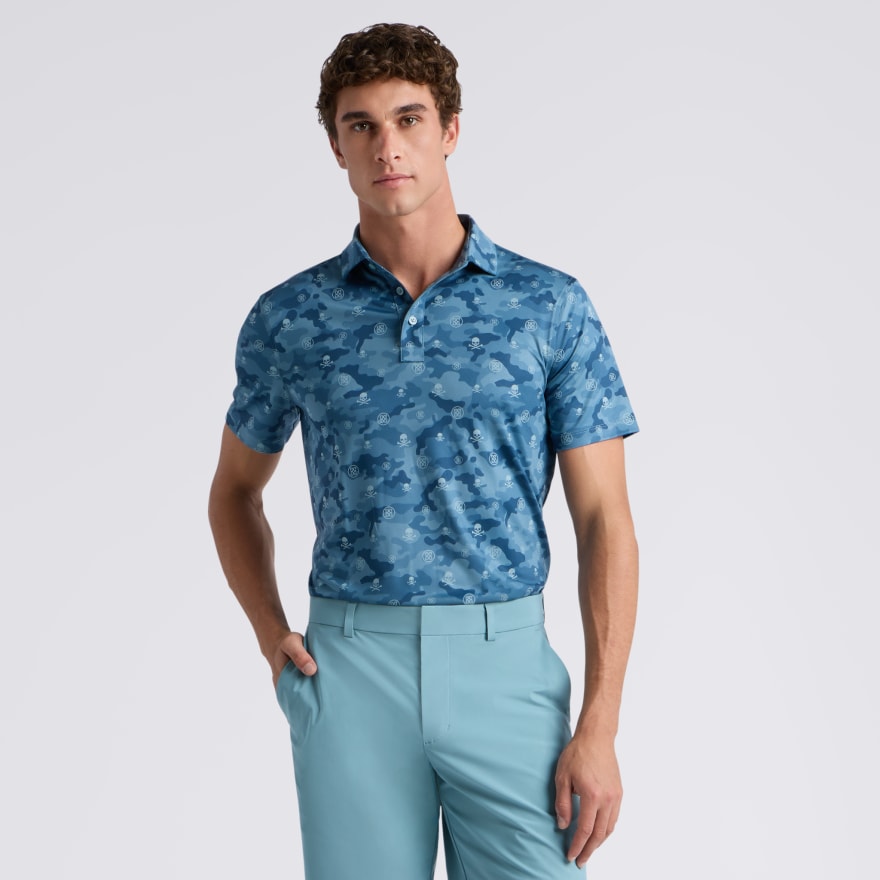 ICON CAMO TECH JERSEY POLO in SEAFOAM - Alternate Image 2