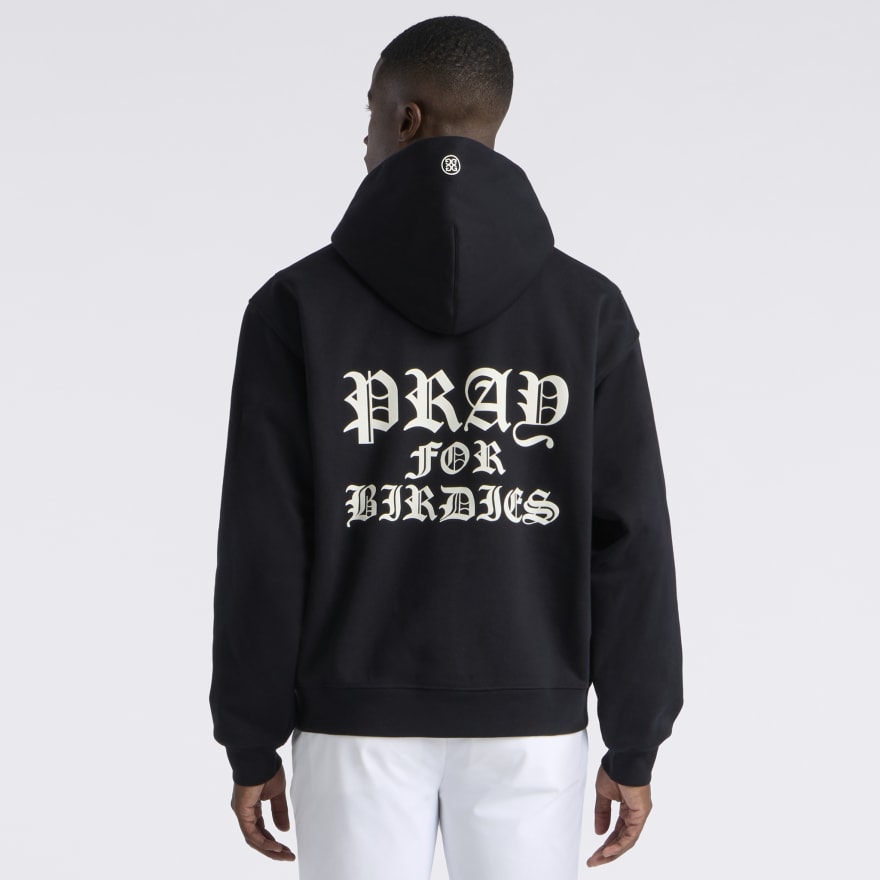 PRAY FOR BIRDIES HOODIE in Onyx - Alternate Image 3