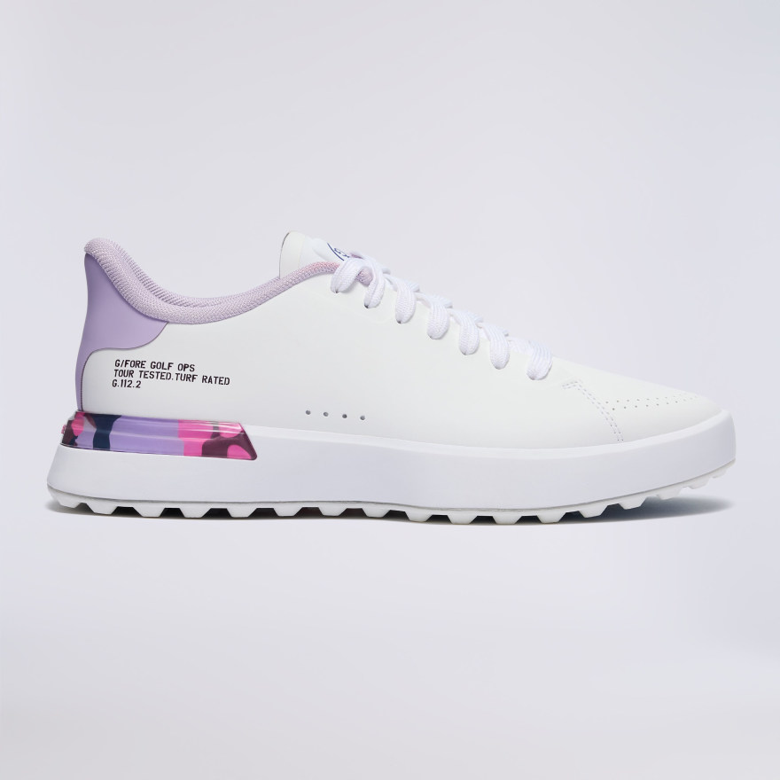 WOMEN'S G.112 GOLF SHOE in SNOW / ORCHID - Alternate Image 2