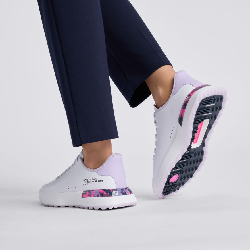 WOMEN'S G.112 GOLF SHOE in SNOW / ORCHID - Alternate Image 5