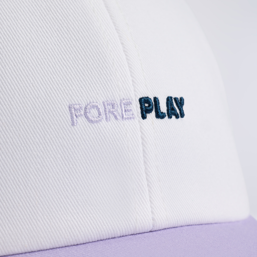 FORE PLAY COLOUR BLOCK RELAXED FIT HAT in SNOW / ORCHID - Alternate Image 1