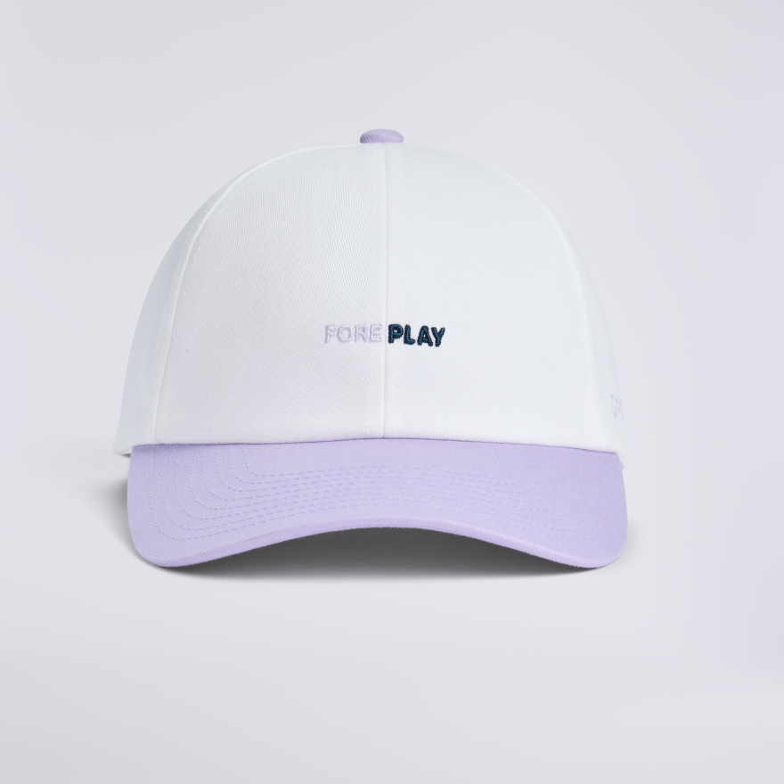 FORE PLAY COLOUR BLOCK RELAXED FIT HAT in SNOW / ORCHID - Alternate Image 3