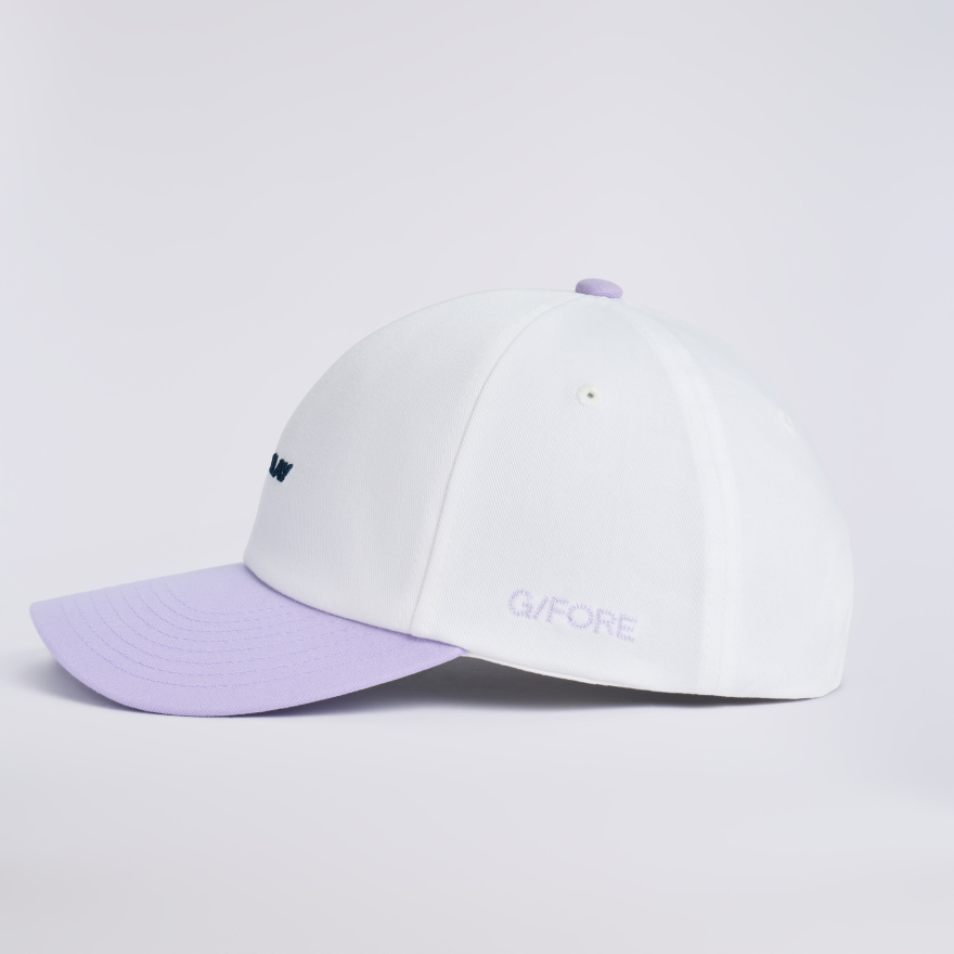 FORE PLAY COLOUR BLOCK RELAXED FIT HAT in SNOW / ORCHID - Alternate Image 6