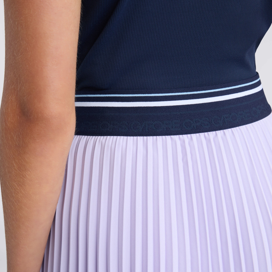 MICROPLEAT STRETCH WOVEN HIGHWAISTED SKORT in Orchid - Alternate Image 4