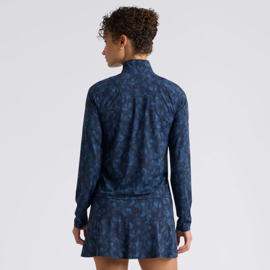 PETAL SILKY TECH NYLON 1/4 ZIP PULLOVER in Twilight - Alternate Image 3