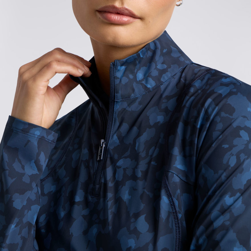 PETAL SILKY TECH NYLON 1/4 ZIP PULLOVER in Twilight - Alternate Image 5
