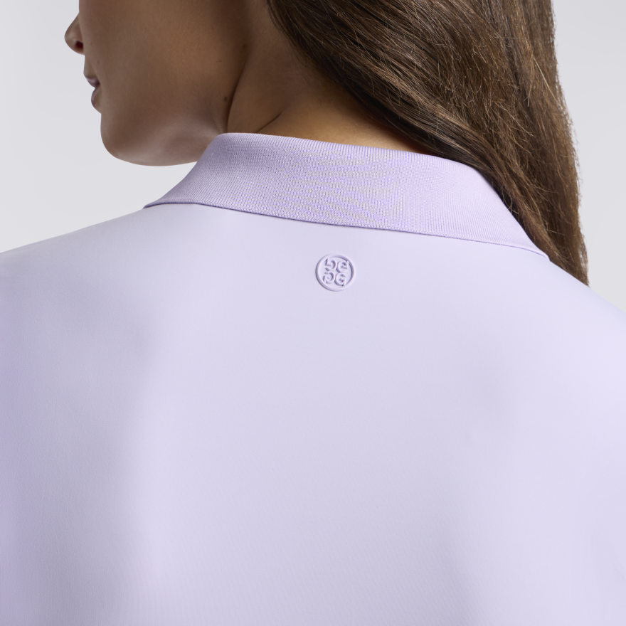 SILKY TECH NYLON LONG SLEEVE ZIP POLO in Orchid - Alternate Image 4