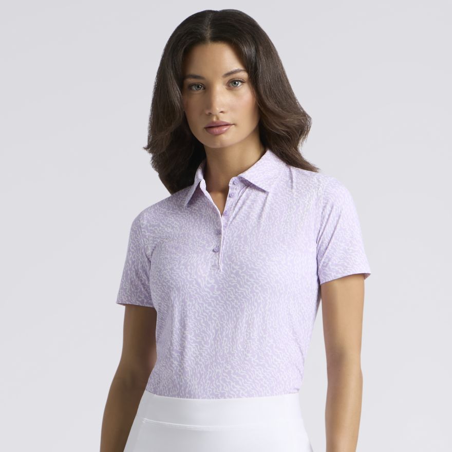 RIPPLE SILKY TECH NYLON POLO in Orchid - Alternate Image 2