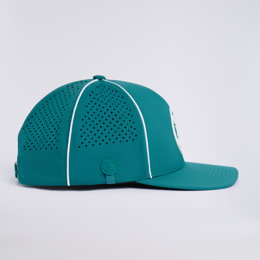 CIRCLE G'S PERFORATED DELTA HAT in MARINE TEAL - Alternate Image 4