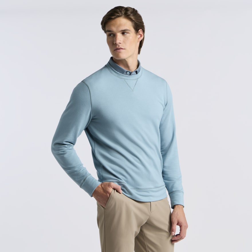 ALL PLAY TERRY CREWNECK in SEAFOAM - Alternate Image 2