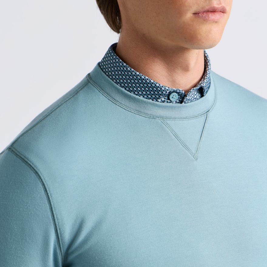 ALL PLAY TERRY CREWNECK in SEAFOAM - Alternate Image 4