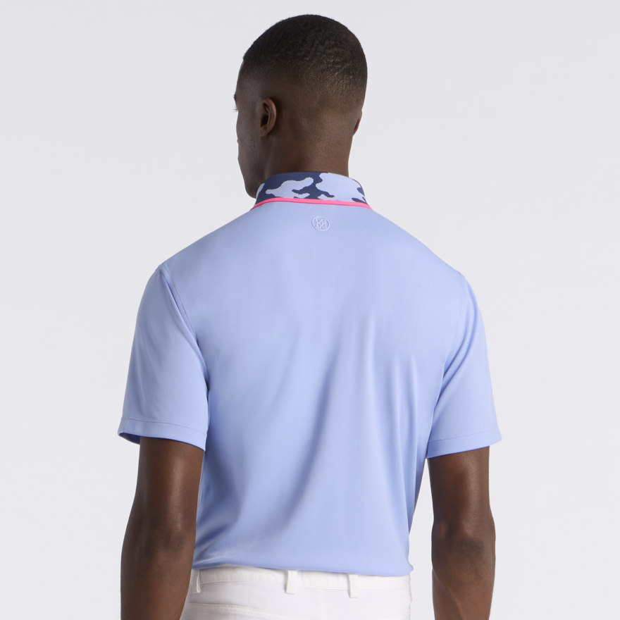 CAMO COLLAR PERFORMANCE PIQU&Eacute; POLO in Willow - Alternate Image 3