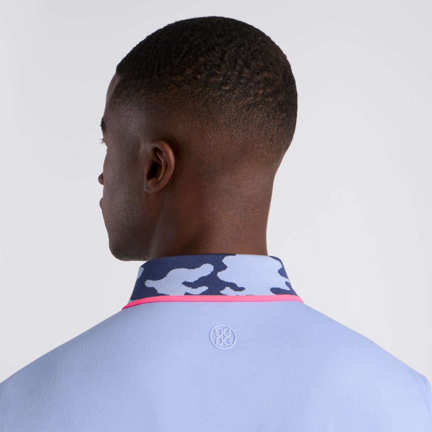 CAMO COLLAR PERFORMANCE PIQU&Eacute; POLO in Willow - Alternate Image 4