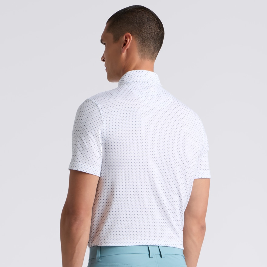 ALL PLAY FOULARD GEO STRETCH KNIT POLO in SNOW / SEA FOAM - Alternate Image 3