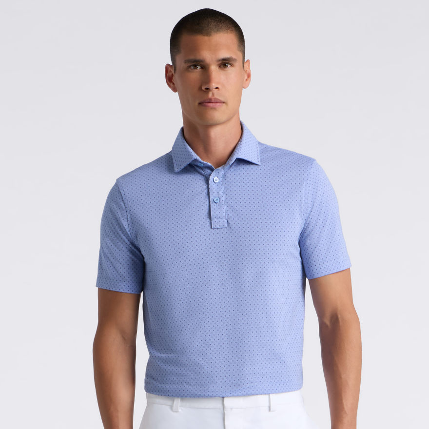 ALL PLAY FOULARD GEO STRETCH KNIT POLO in WILLOW / HAZE - Alternate Image 2