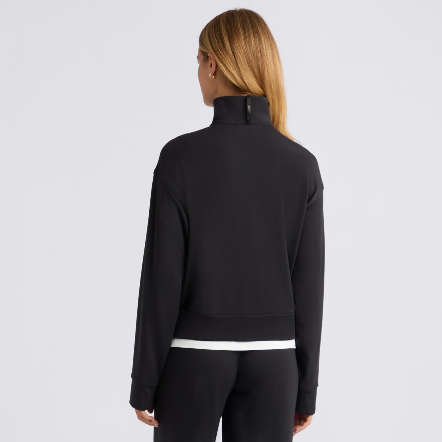 ALL PLAY LIGHTWEIGHT TERRY LONG SLEEVE 1/4 ZIP PULLOVER in Onyx - Alternate Image 3