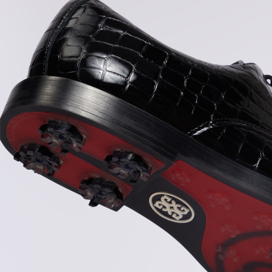 MEN'S GALLIVANTER G/LOCK CROC-EMBOSSED LUXE SOLE DERBY GOLF SHOE in Onyx - Alternate Image 1