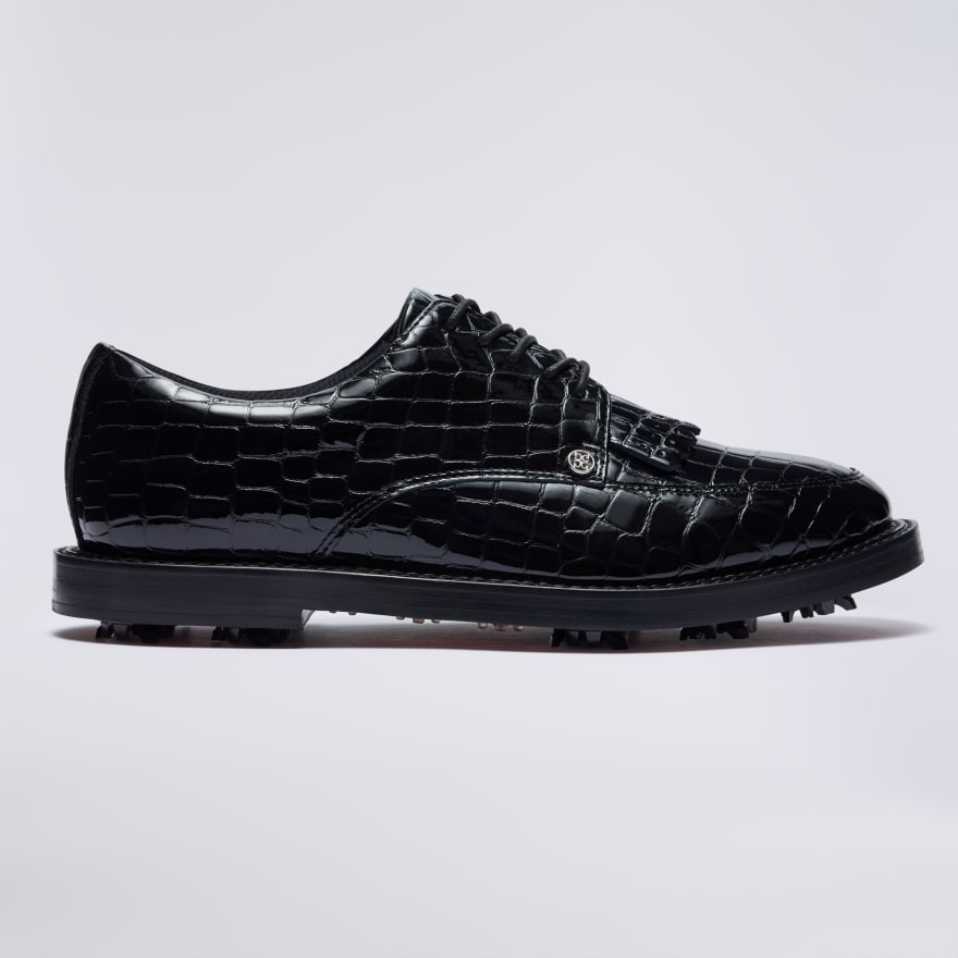 MEN'S GALLIVANTER G/LOCK CROC-EMBOSSED LUXE SOLE DERBY GOLF SHOE in Onyx - Alternate Image 2