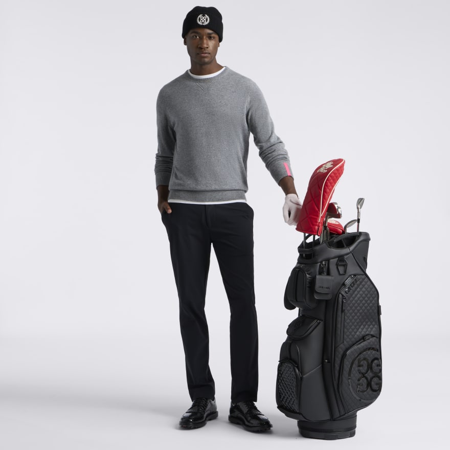 CASHMERE CREWNECK SWEATER in NIMBUS MELANGE - Alternate Image 1