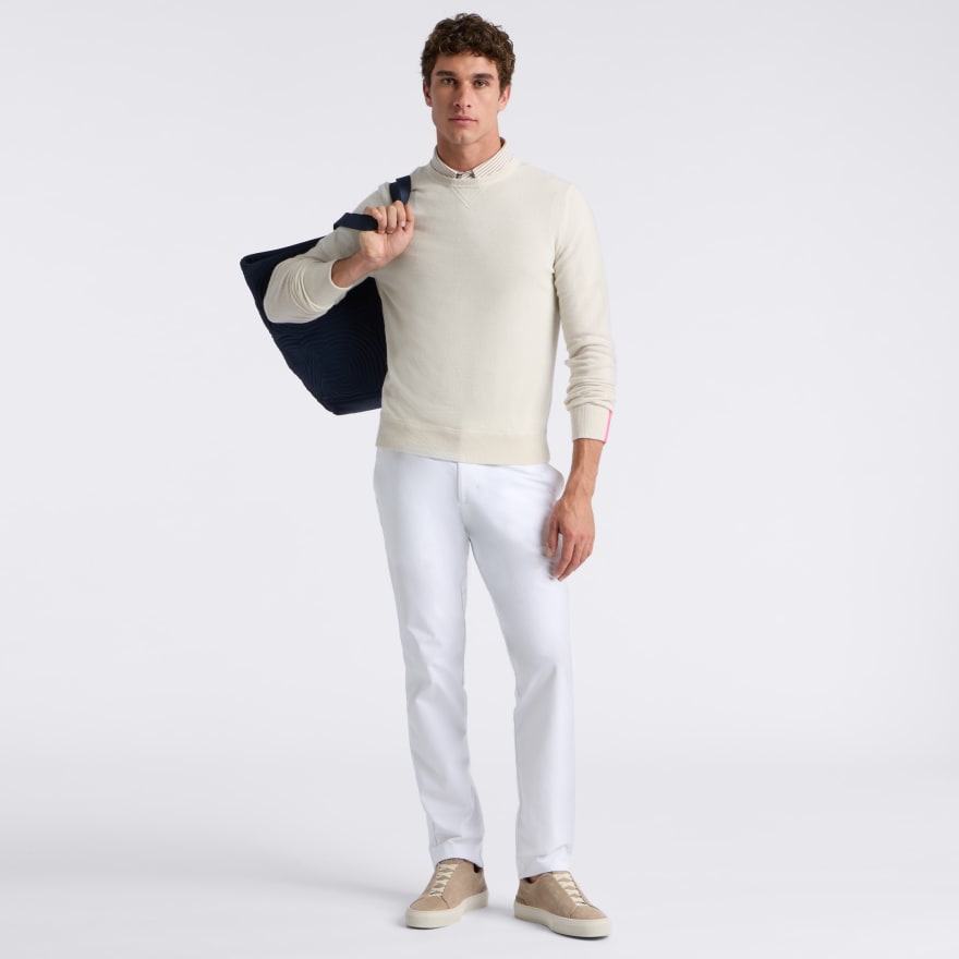 CASHMERE CREWNECK JUMPER in PUMICE - Alternate Image 1