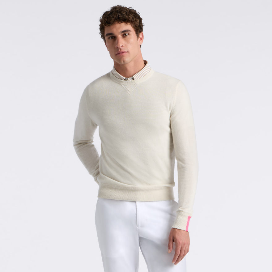 CASHMERE CREWNECK JUMPER in PUMICE - Alternate Image 2