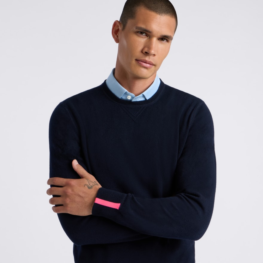 CASHMERE CREWNECK SWEATER in Twilight - Alternate Image 4