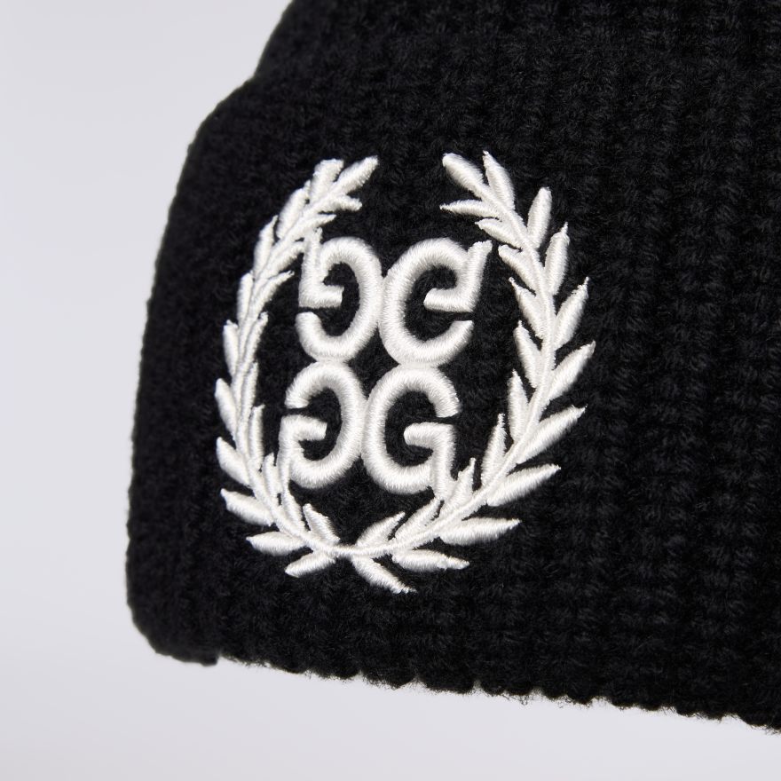 G WREATH WOOL CASHMERE BEANIE in Onyx - Alternate Image 1