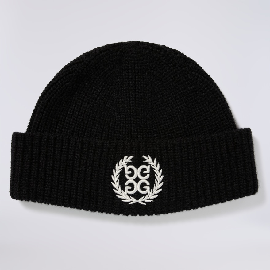 G WREATH WOOL CASHMERE BEANIE in Onyx - Alternate Image 3