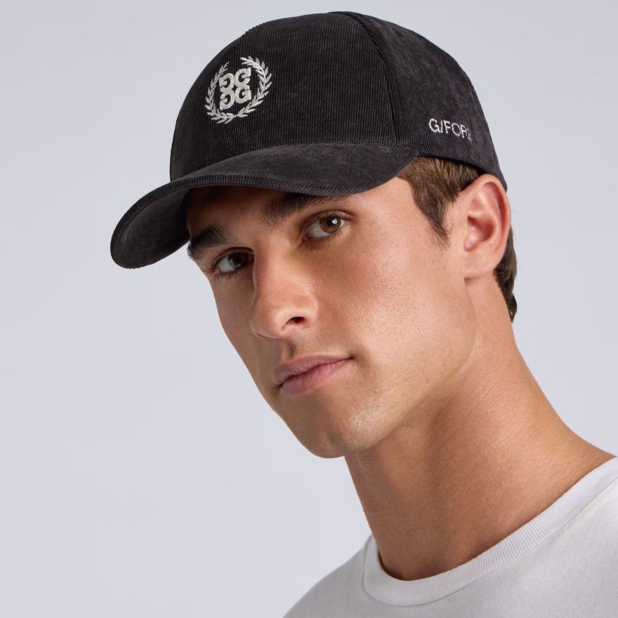 G WREATH CORDUROY LOW PROFILE HAT in Onyx - Alternate Image 2