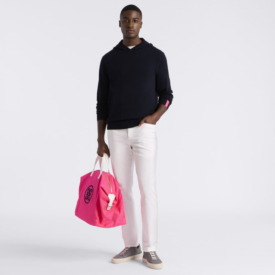 CASHMERE HOODED JUMPER in Twilight - Alternate Image 1