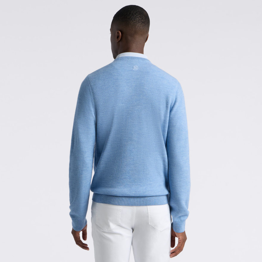 THE CLUB MERINO WOOL CREWNECK SWEATER in Willow - Alternate Image 3