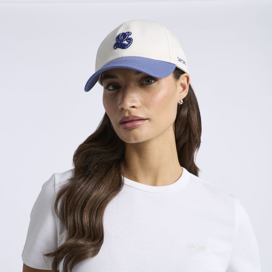 G SCRIBE COLOUR BLOCK RELAXED FIT HAT in CHALK WHITE / HAZE - Alternate Image 2