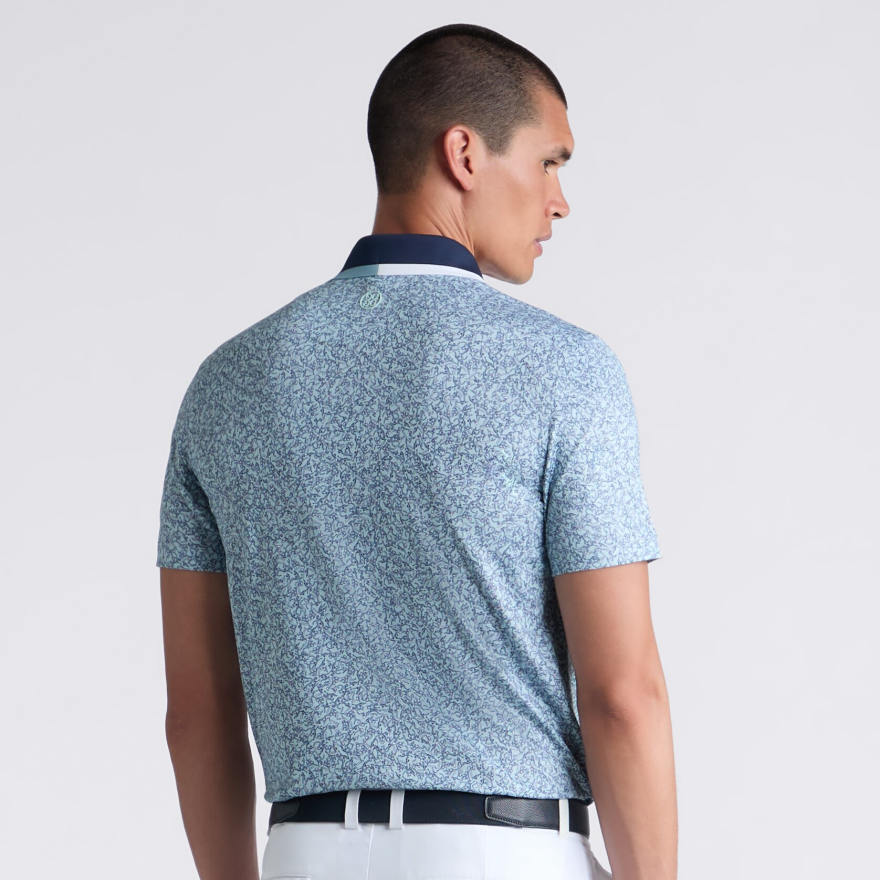 ERASER TECH JERSEY POLO in LIGHT SAGE / SNOW - Alternate Image 3