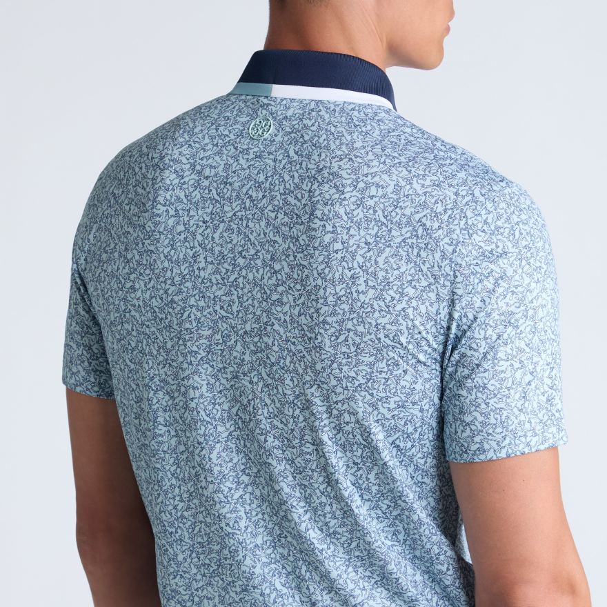 ERASER TECH JERSEY POLO in LIGHT SAGE / SNOW - Alternate Image 4