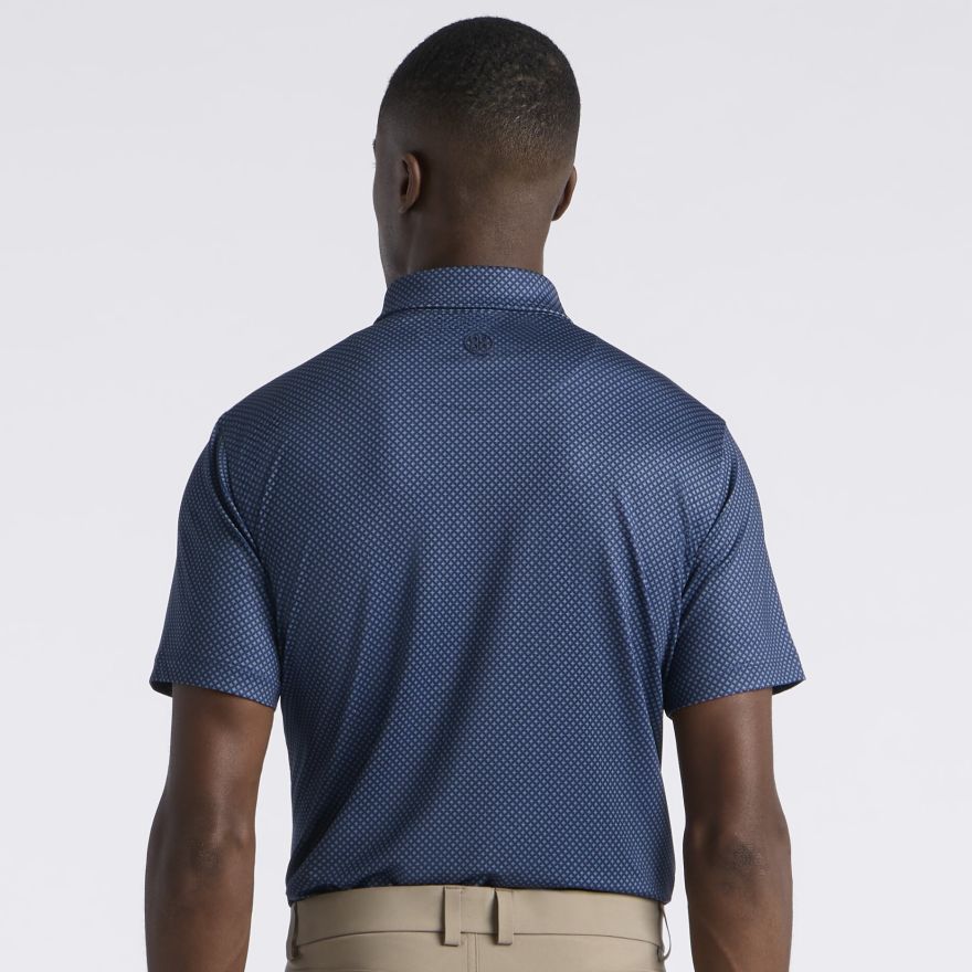 DIAMOND GEO TECH JERSEY POLO in TWILIGHT / CERULEAN - Alternate Image 3