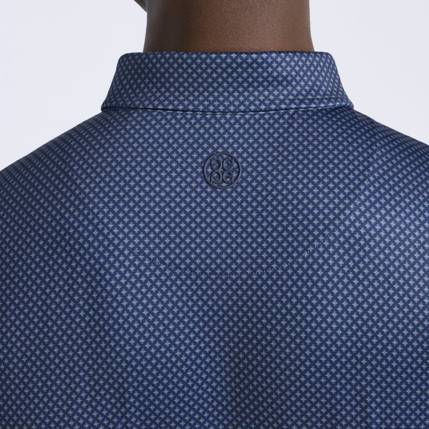 DIAMOND GEO TECH JERSEY POLO in TWILIGHT / CERULEAN - Alternate Image 4