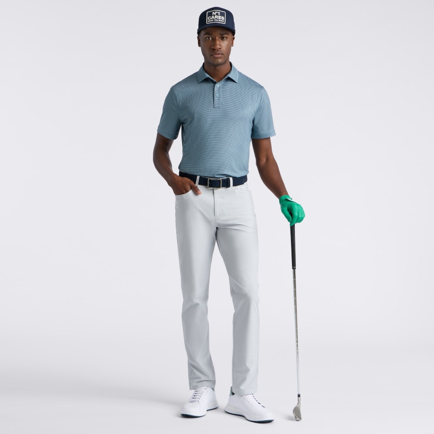 MOD GEO TECH JERSEY POLO in SEA FOAM / TWILIGHT - Alternate Image 1