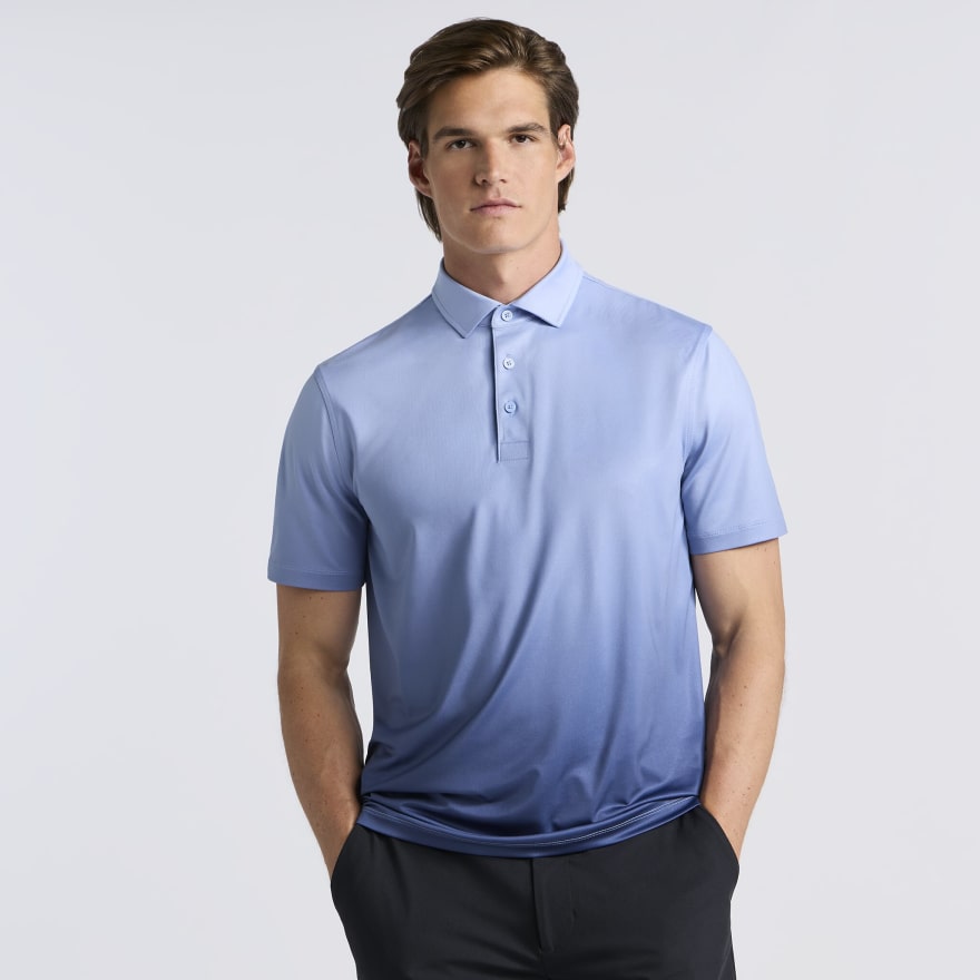 GRADIENT TECH JERSEY POLO in WILLOW / HAZE - Alternate Image 2