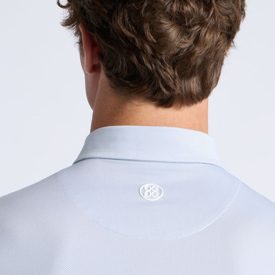 DELTA DOT JACQUARD LONG SLEEVE POLO in Twilight - Alternate Image 4