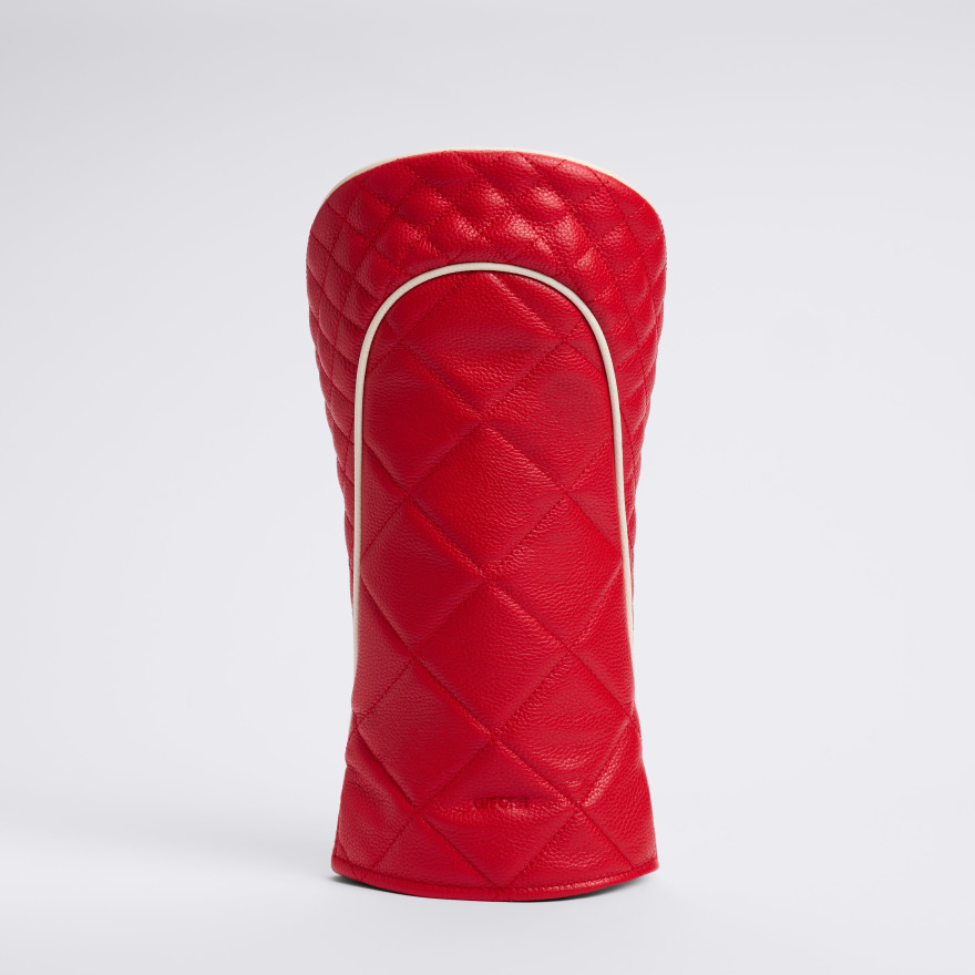 PLAY NICE QUILTED LEATHER DRIVER HEADCOVER in CLASSIC RED - Alternate Image 1