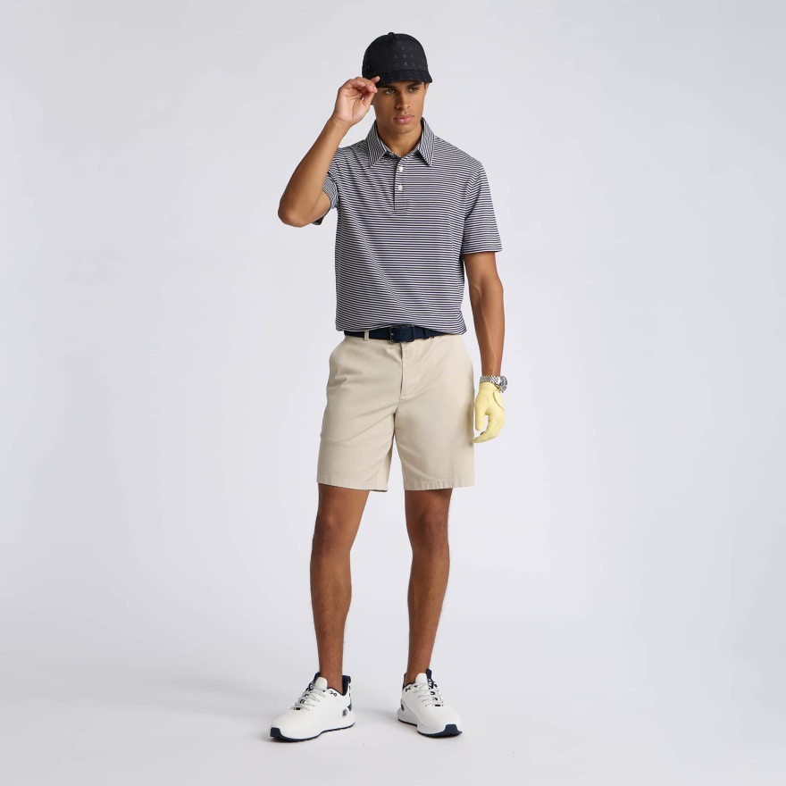 ALL PLAY STRIPE STRETCH KNIT POLO in Twilight - Alternate Image 1