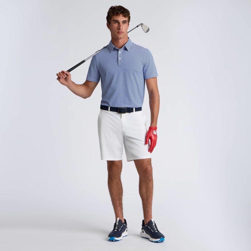 ALL PLAY STRIPE STRETCH KNIT POLO in Cobalt - Alternate Image 1