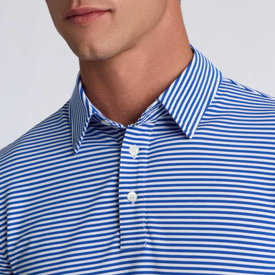 ALL PLAY STRIPE STRETCH KNIT POLO in Cobalt - Alternate Image 4