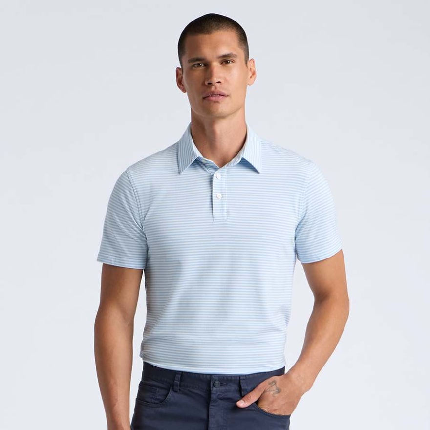 ALL PLAY STRIPE STRETCH KNIT POLO in BAJA - Alternate Image 2