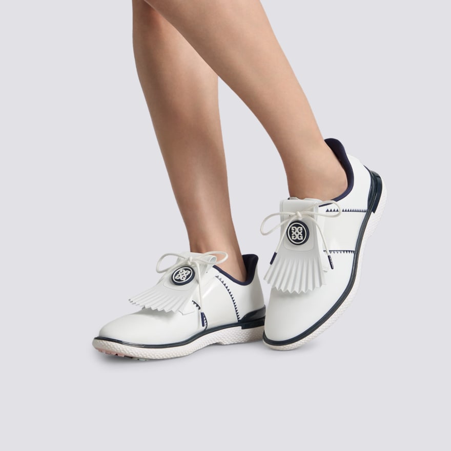 WOMEN'S GALLIVAN2R SIDE STRIPE KILTIE GOLF SHOE in Snow / Twilight - Alternate Image 6