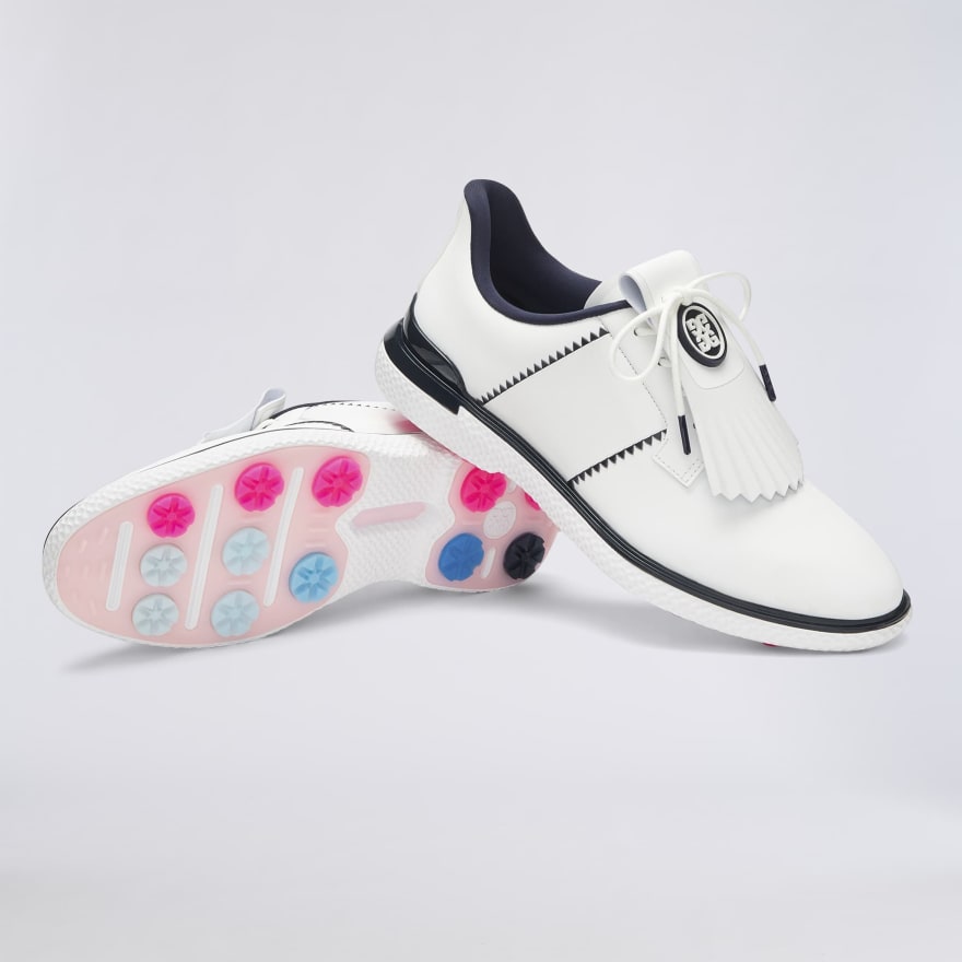 WOMEN'S GALLIVAN2R SIDE STRIPE KILTIE GOLF SHOE in Snow / Twilight - Alternate Image 3