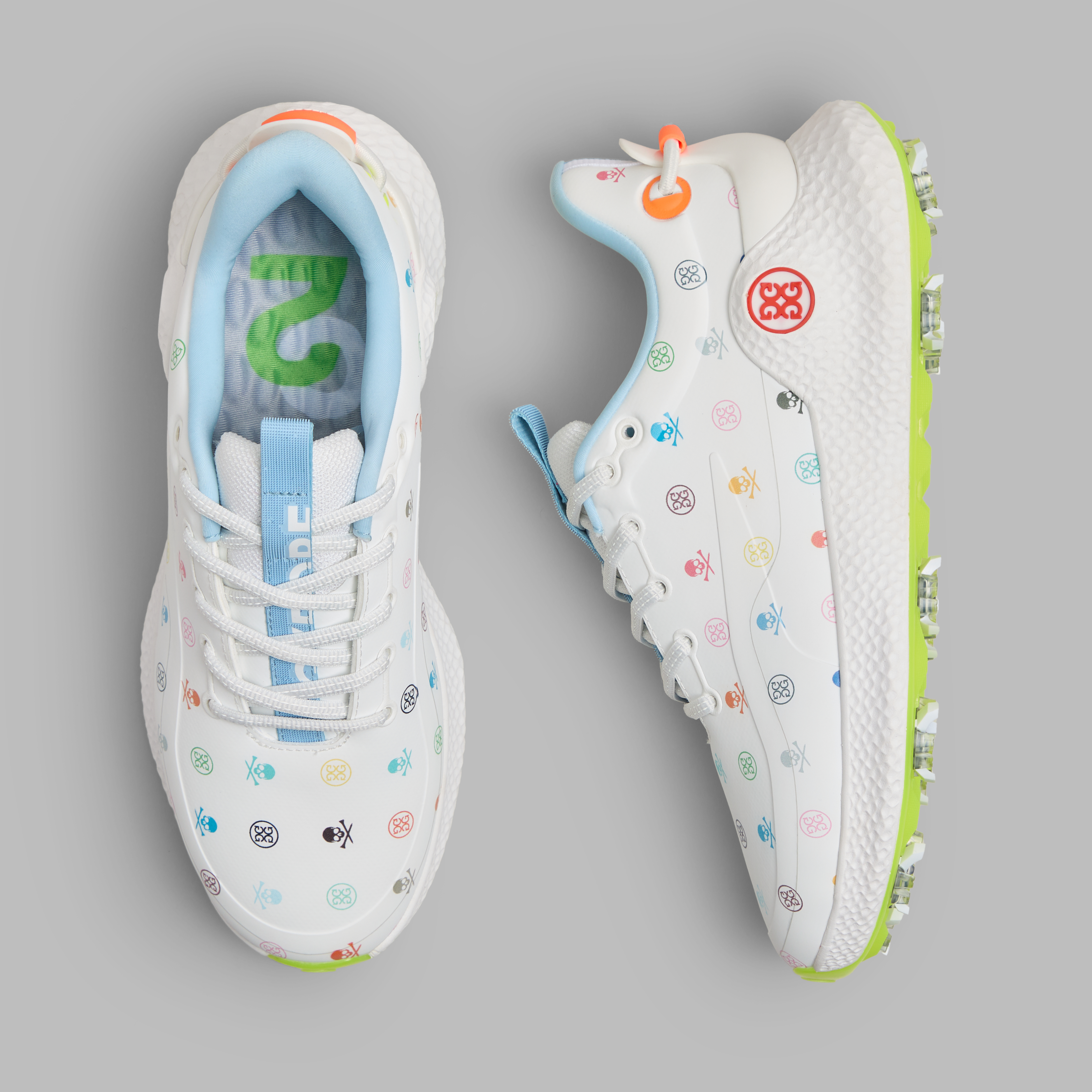 G/Fore Women's Snow / Multi - Mg4+ O2 G/Lock Skull & Tees Golf Shoe